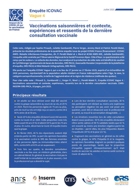 Enquête Icovac vague 4