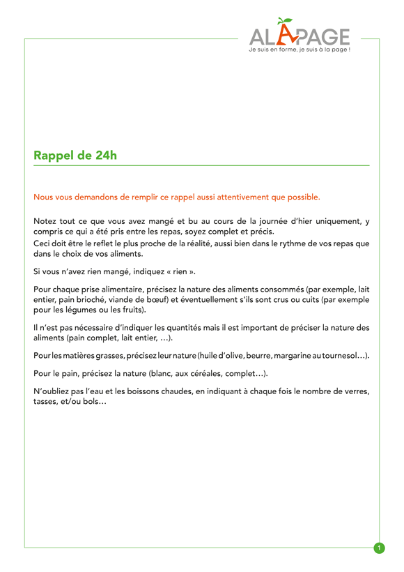 questionnaire fréquence alimentaire 