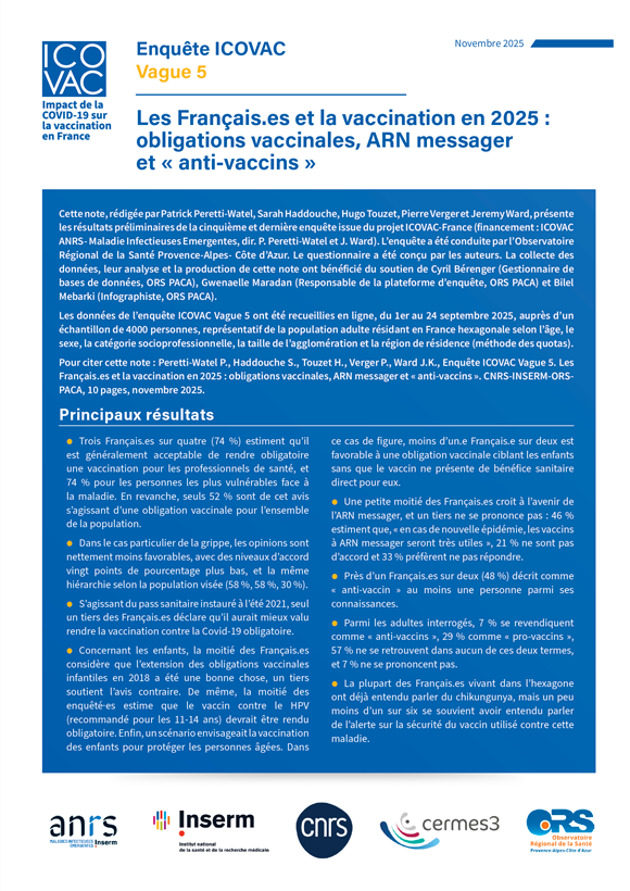 Enquête Icovac vague 5